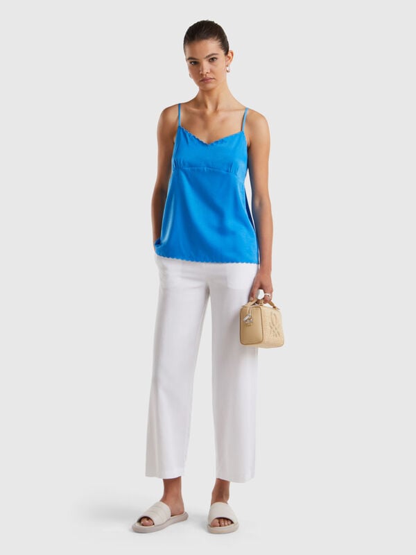 Cropped trousers in sustainable viscose blend Women