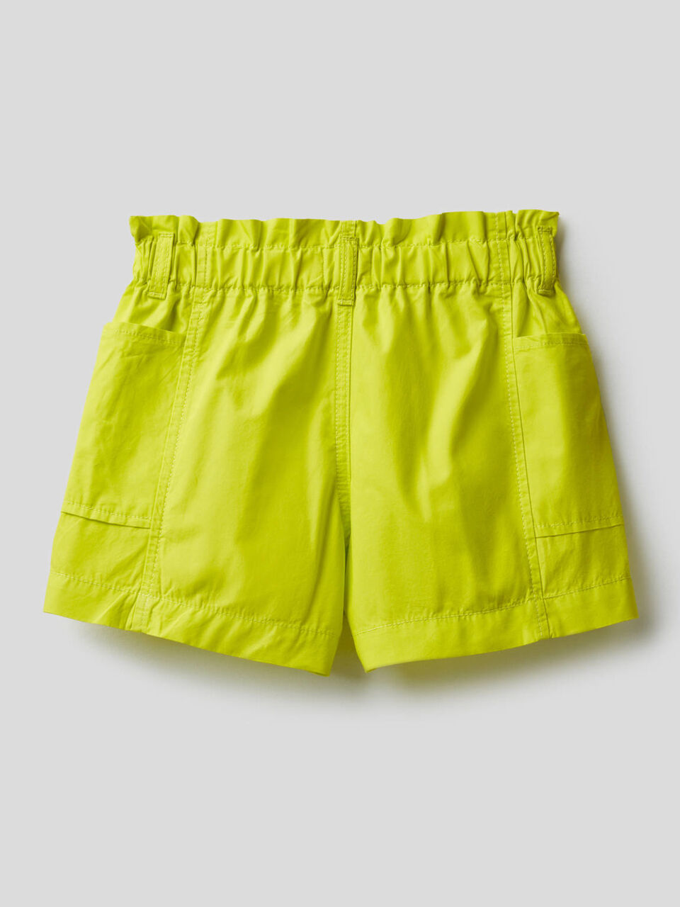 Paper bag shorts in 100% cotton image number 2