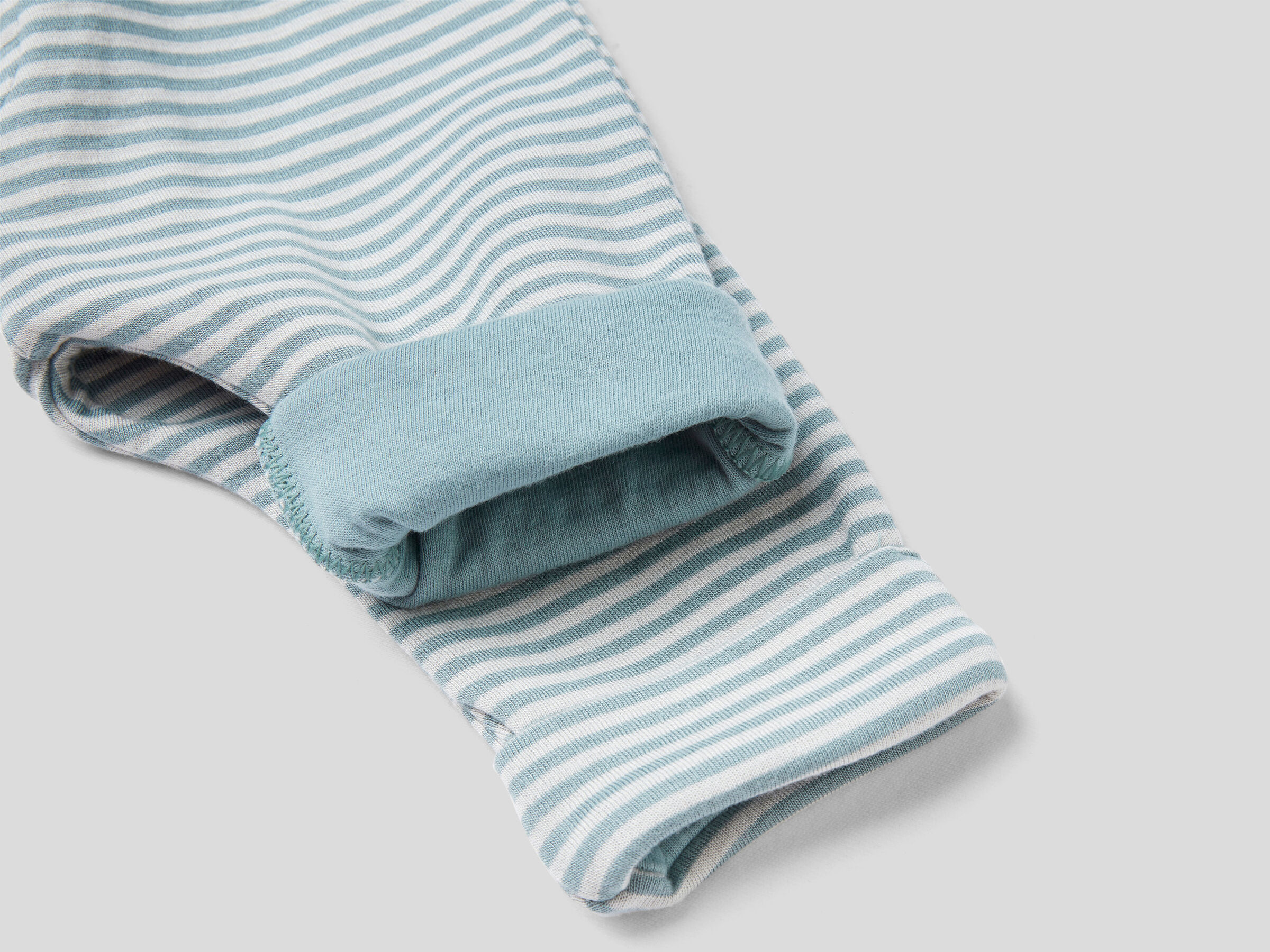 Striped trousers with elastic image number 2
