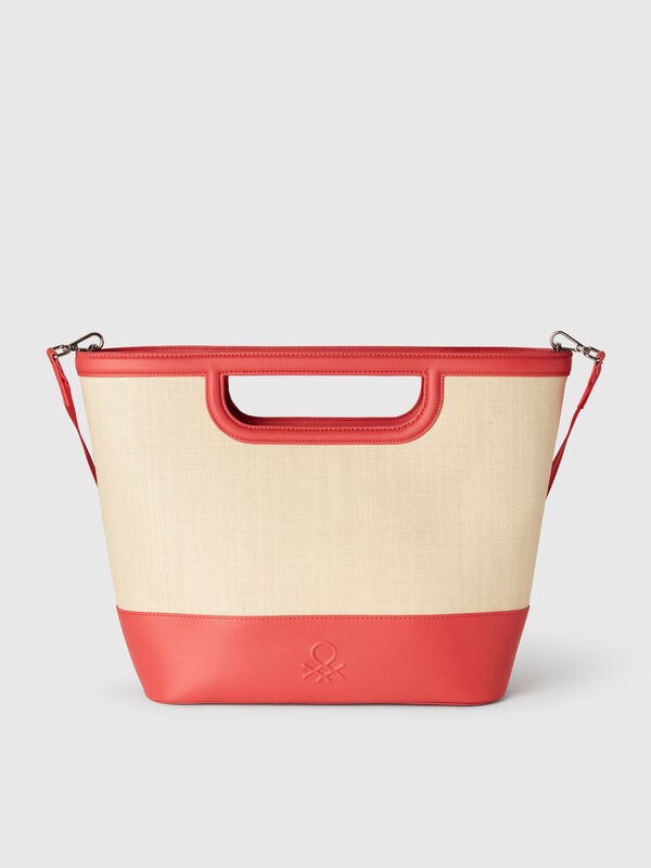 Large tote bag in raffia Women