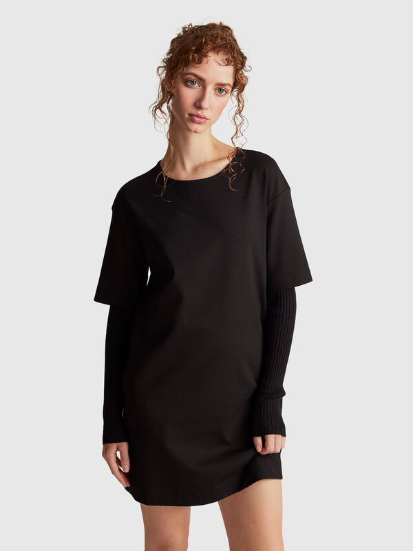 Soft dress in stretch viscose blend Women