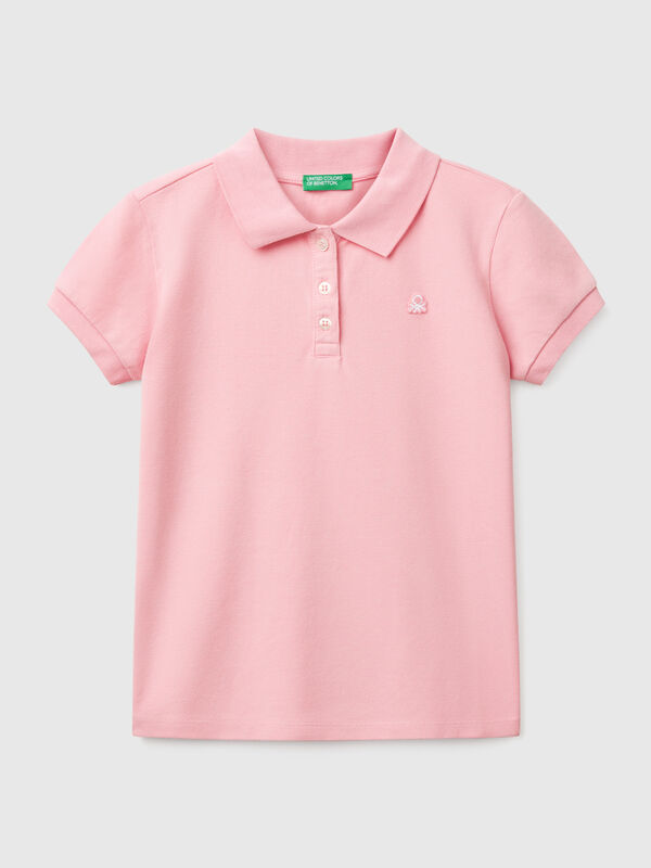 Short sleeve polo in cotton Junior Girl