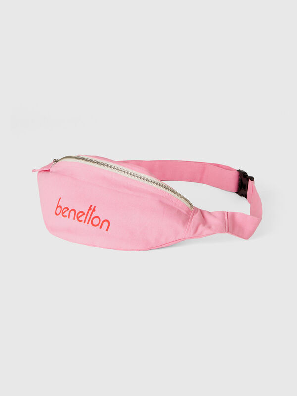 Pink pouch in pure cotton
