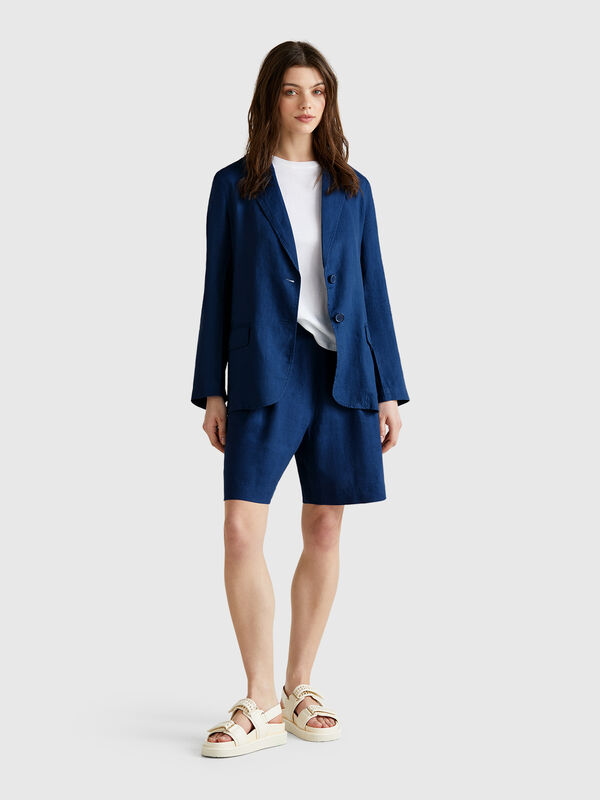 100% linen bermudas Women