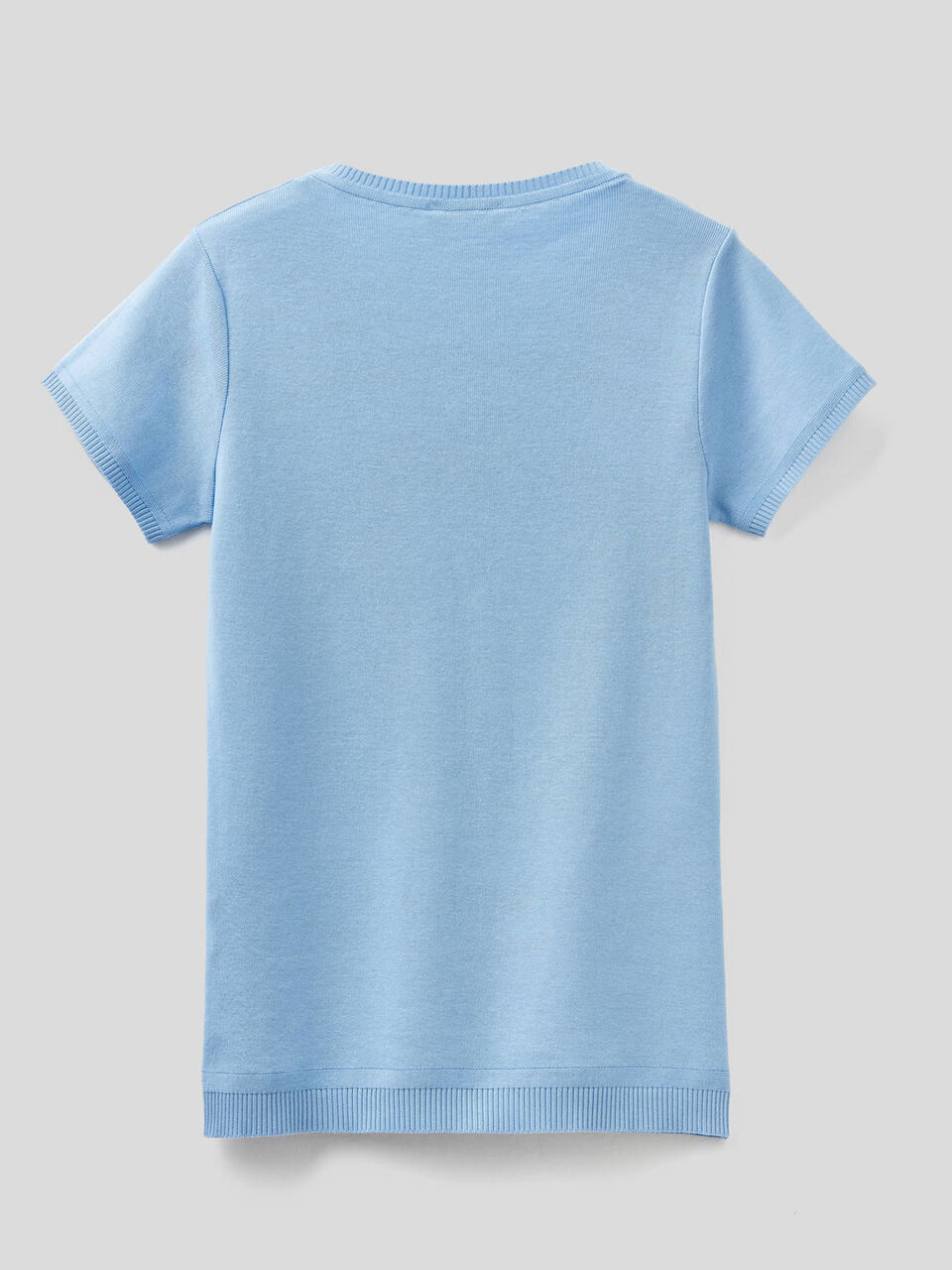 Short sleeve sweater in 100% cotton image number null