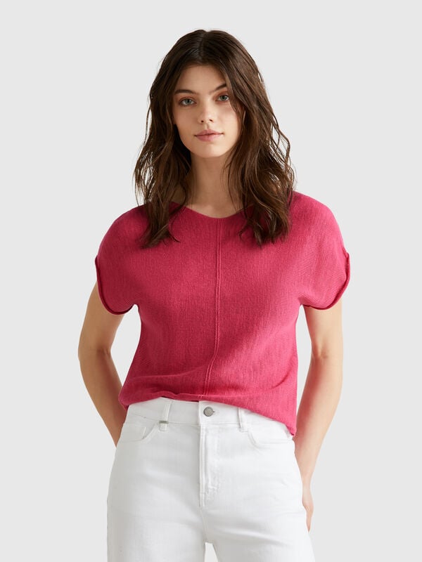 Sweater in cotton and linen Women