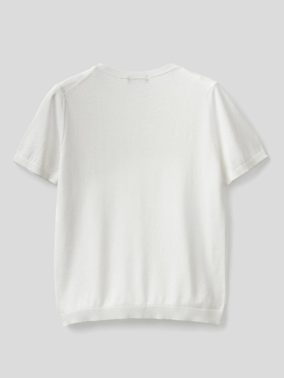 Short sleeve sweater in cotton blend image number null