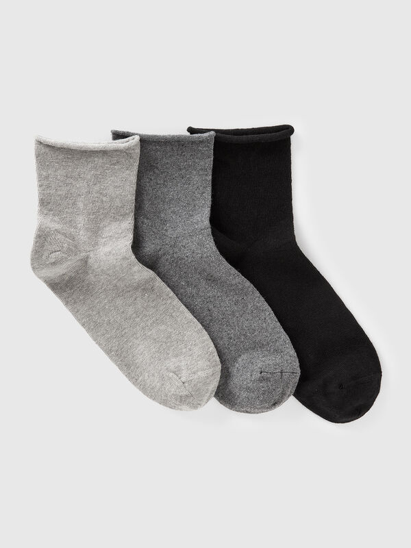 Three pairs of long socks  Women