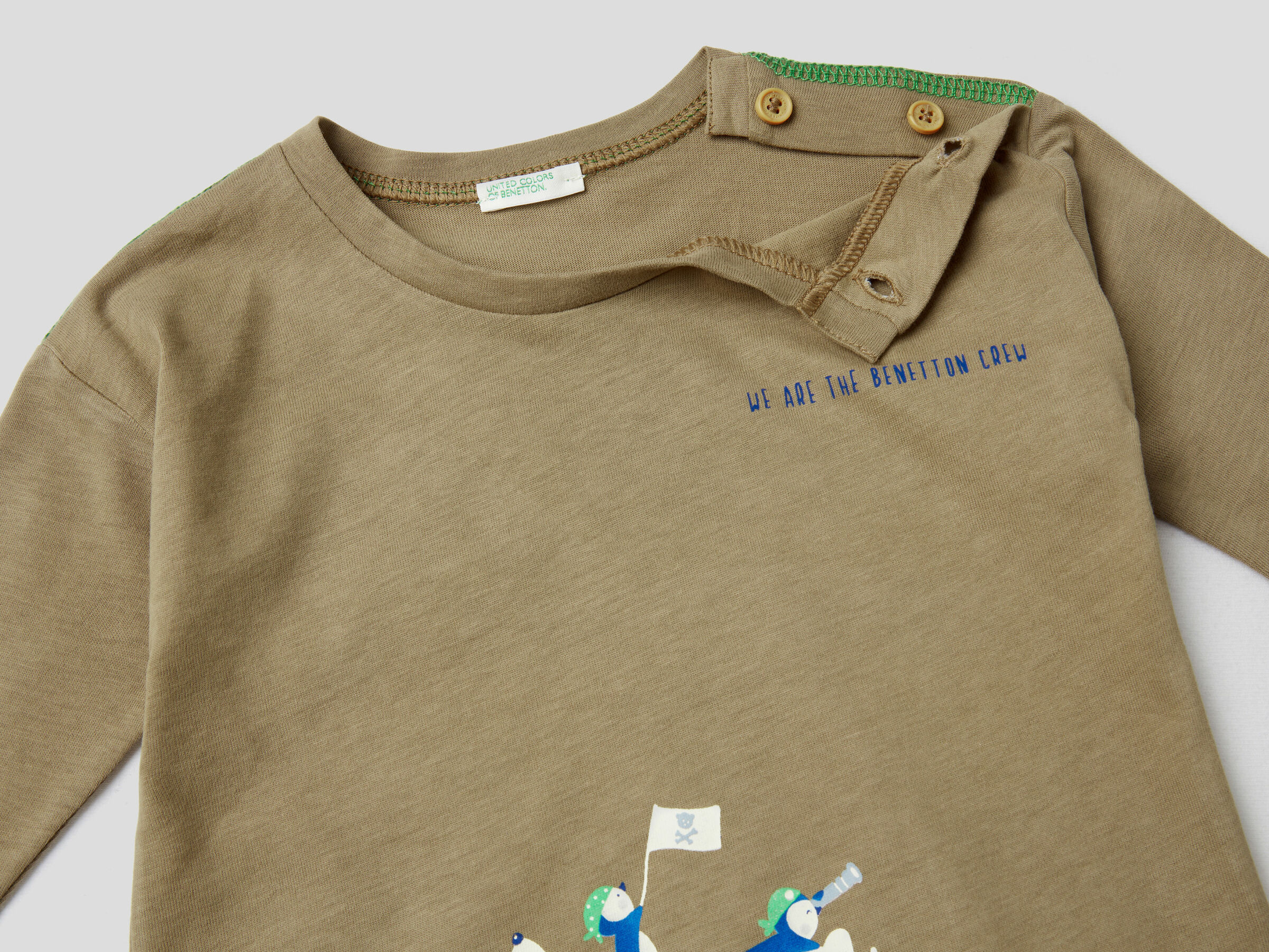 T-shirt with print in warm organic cotton image number 2