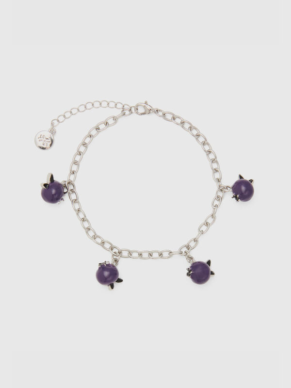 Bracelet with purple berries Women