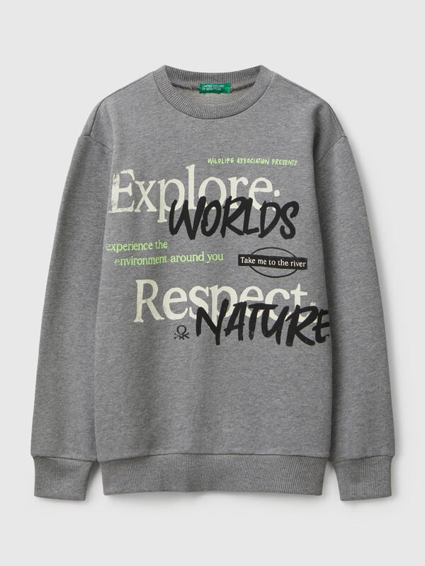 Sweatshirt with slogan print Junior Boy