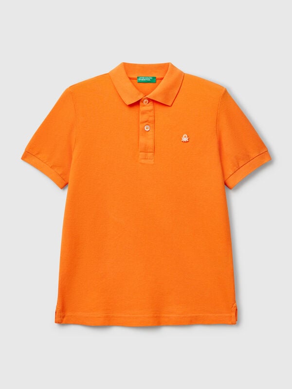 Slim fit polo in pure cotton Junior Boy