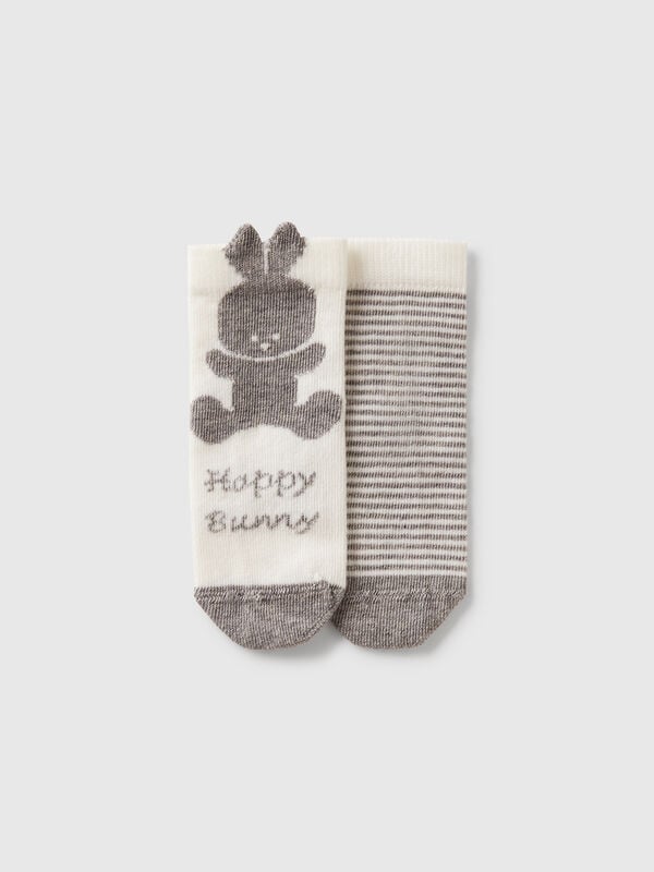 Set of socks with stripes and bunny New Born (0-18 months)
