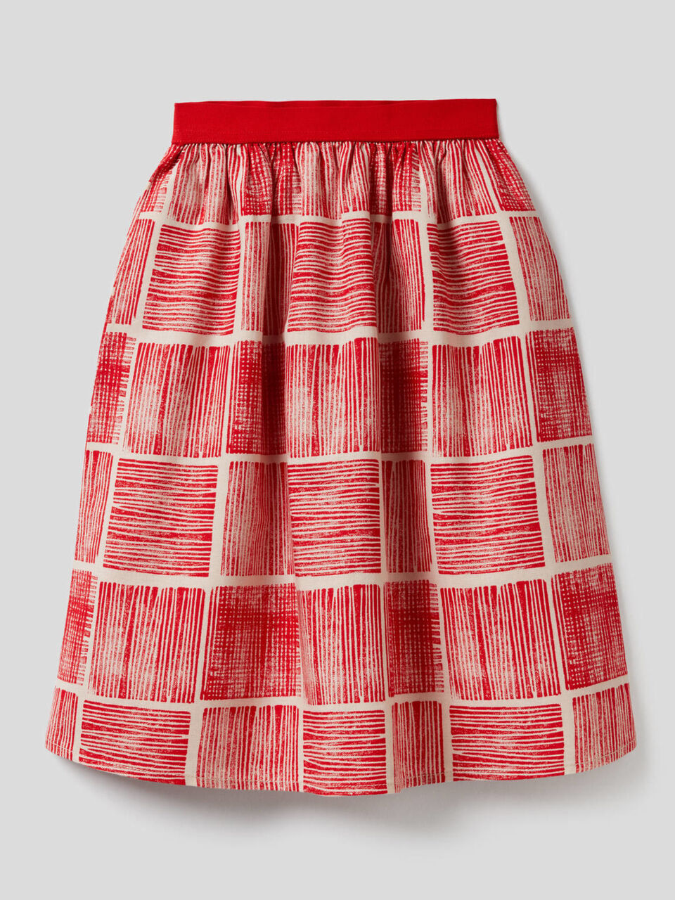 Long printed skirt image number 1
