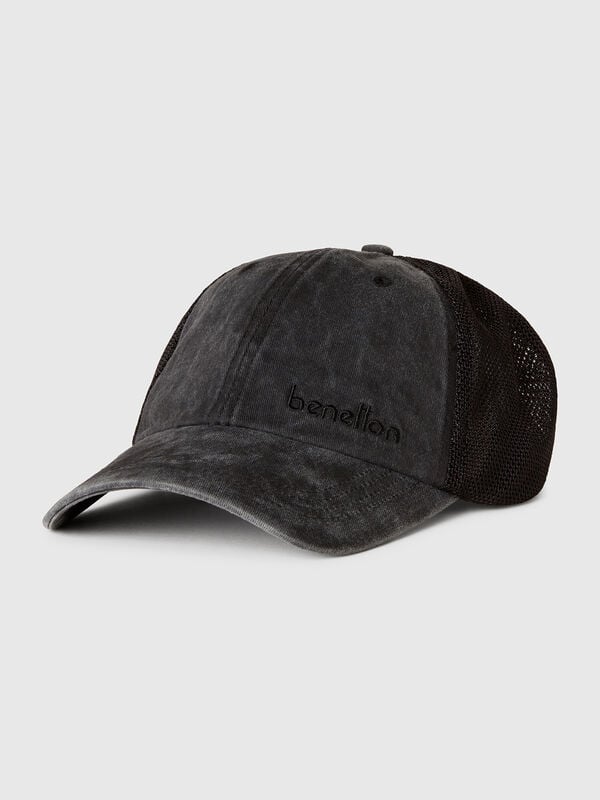 Baseball cap in cotton and mesh Men