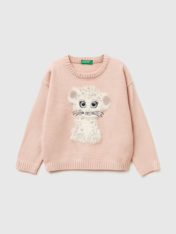 Sweater with furry inlay Junior Girl