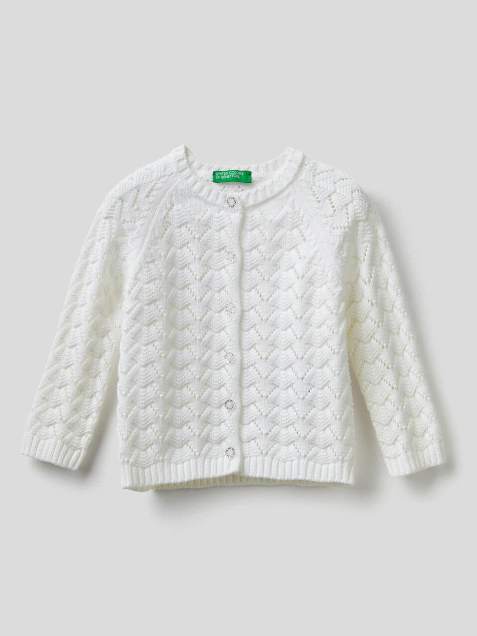 Knit cardigan in pure cotton image number null