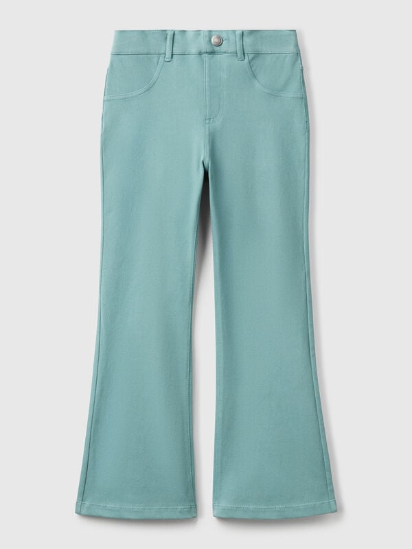 Flared trousers in stretch cotton Junior Girl