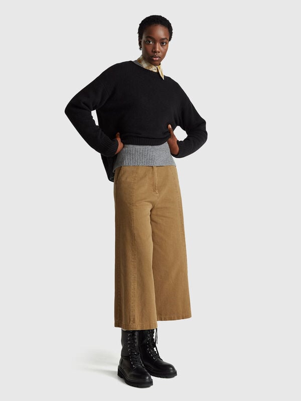 Boxy fit sweater in wool blend Women