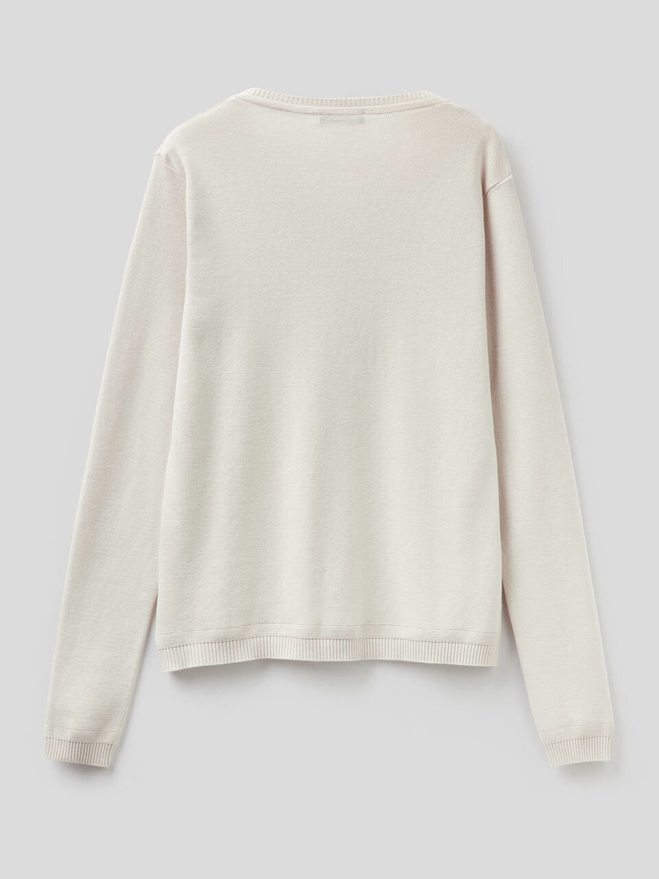 Pure cotton crew neck cardigan image number null