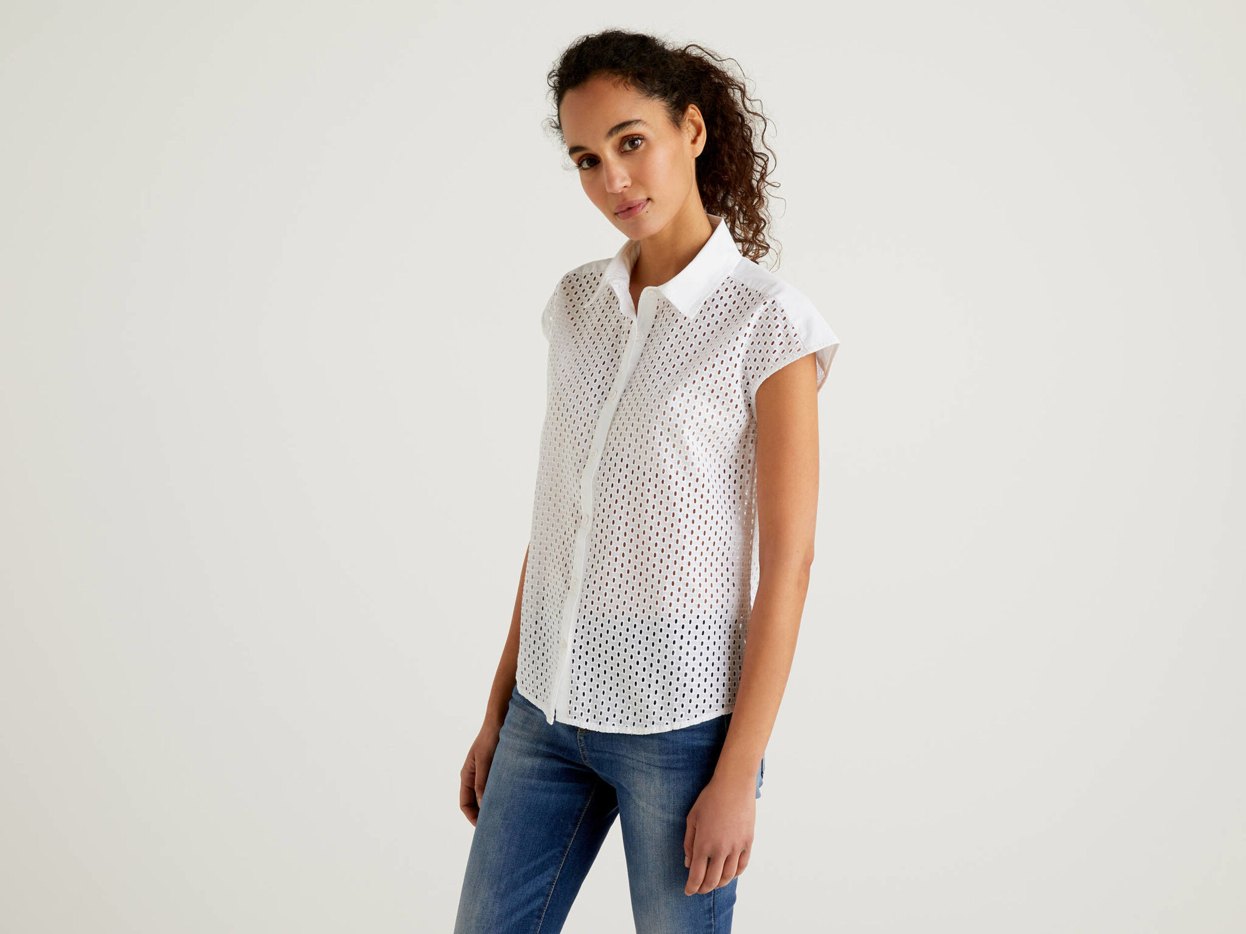 Womens broderie anglaise top