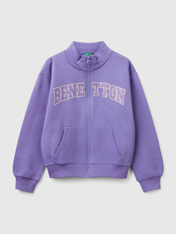 High neck sweatshirt with zipper Junior Girl