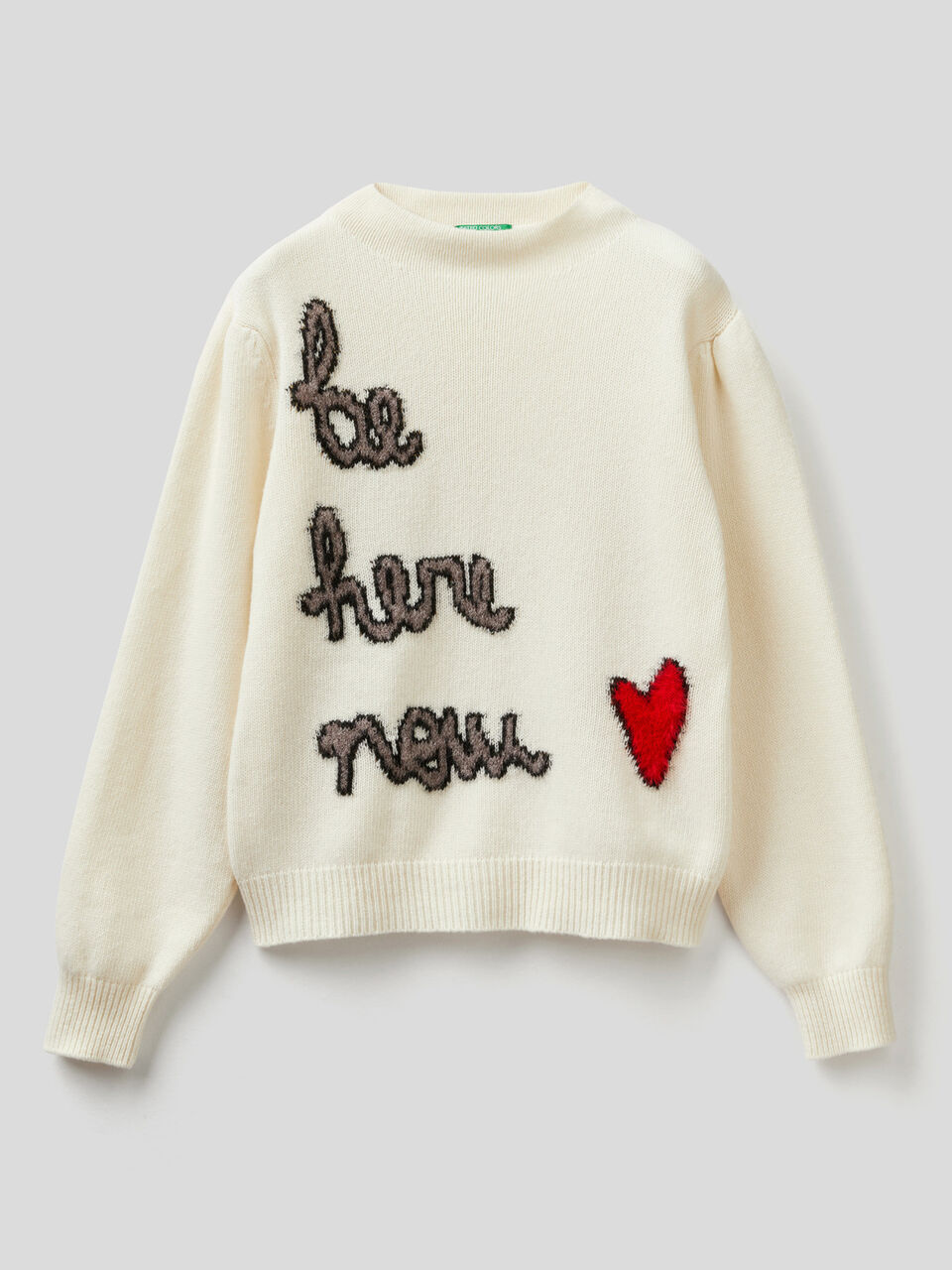 Sweater with inlaid text image number 1