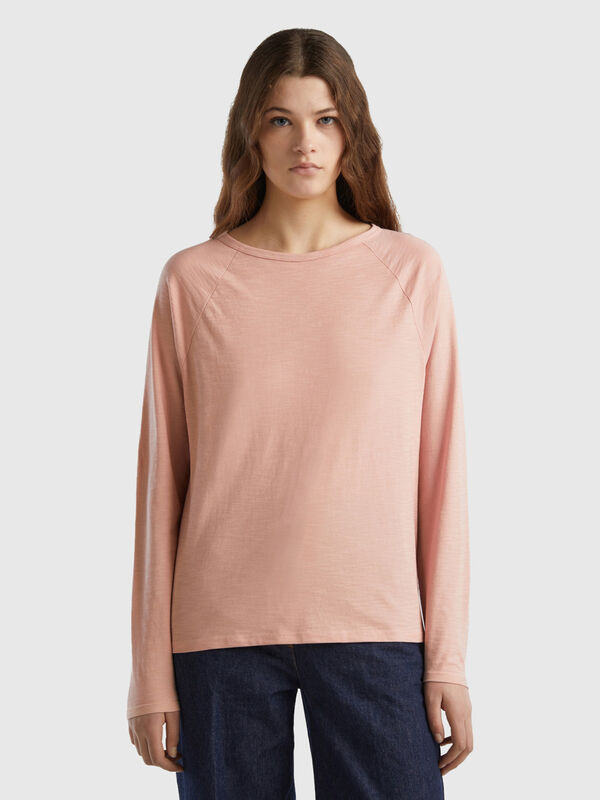 Long sleeve t-shirt in light cotton Women