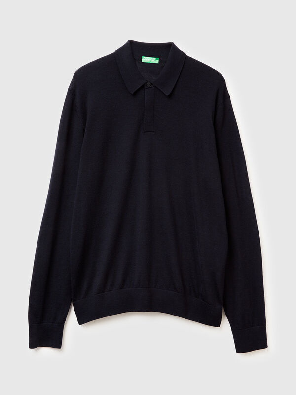 Polo in pure Merino wool Men