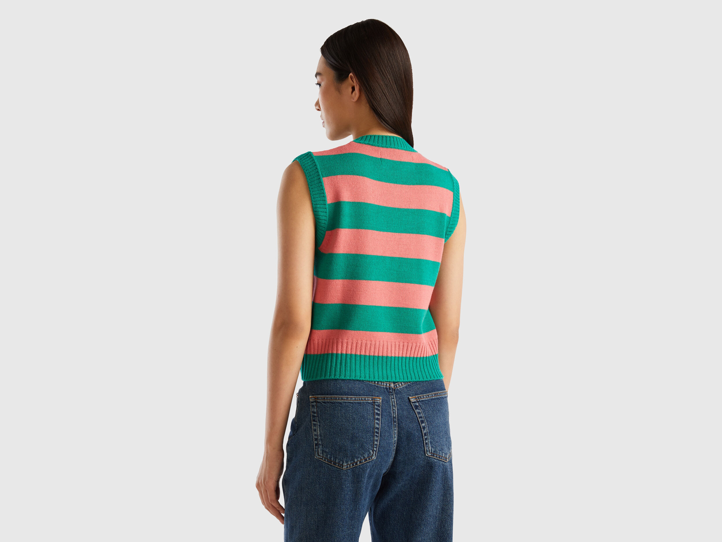 Striped vest deals