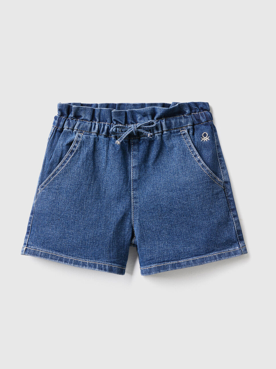 "Eco-Recycle" denim paperbag shorts