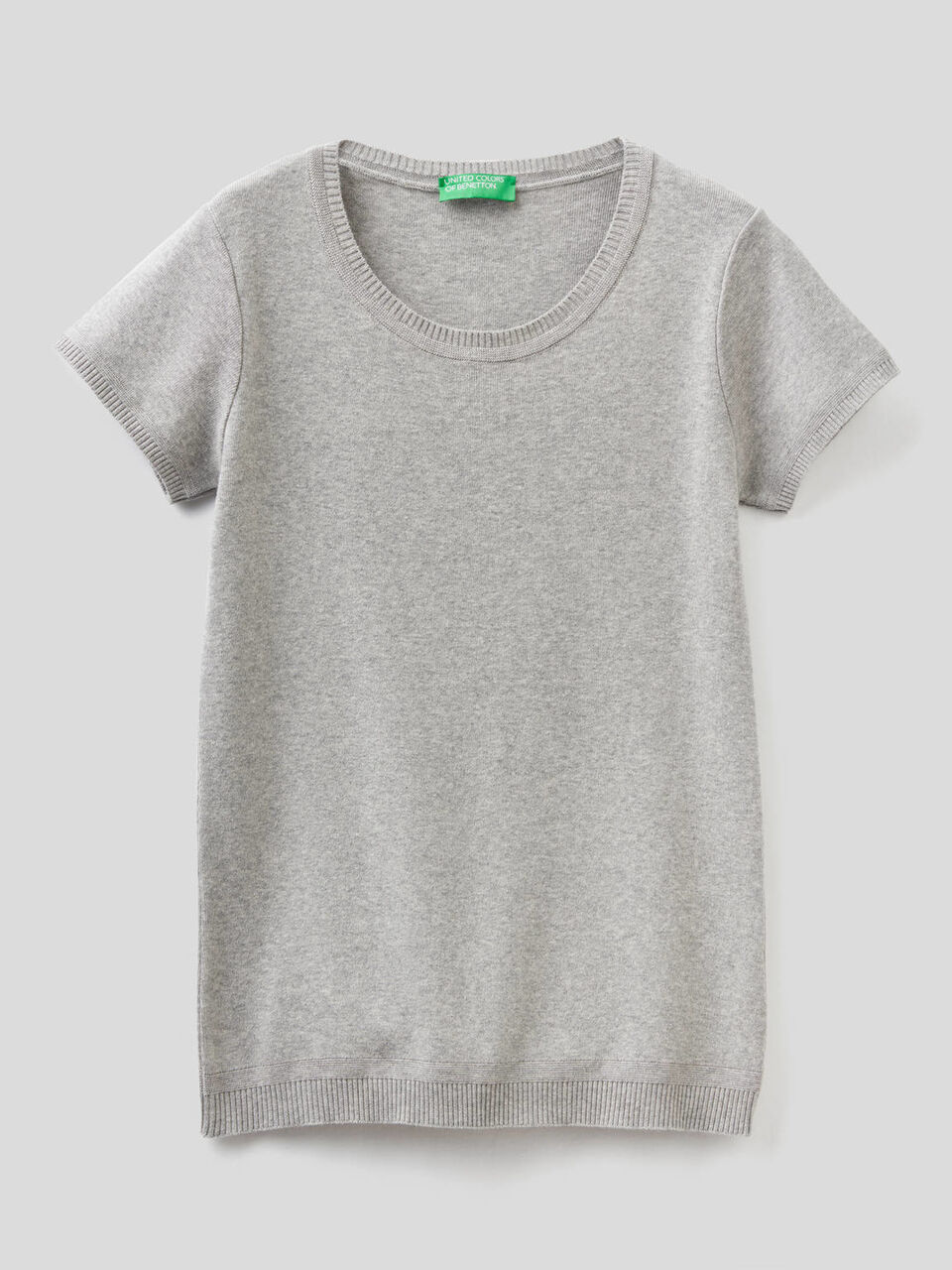 Short sleeve sweater in 100% cotton image number null
