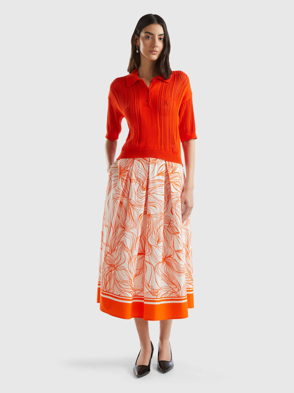 Midi skirt in sustainable viscose blend Women