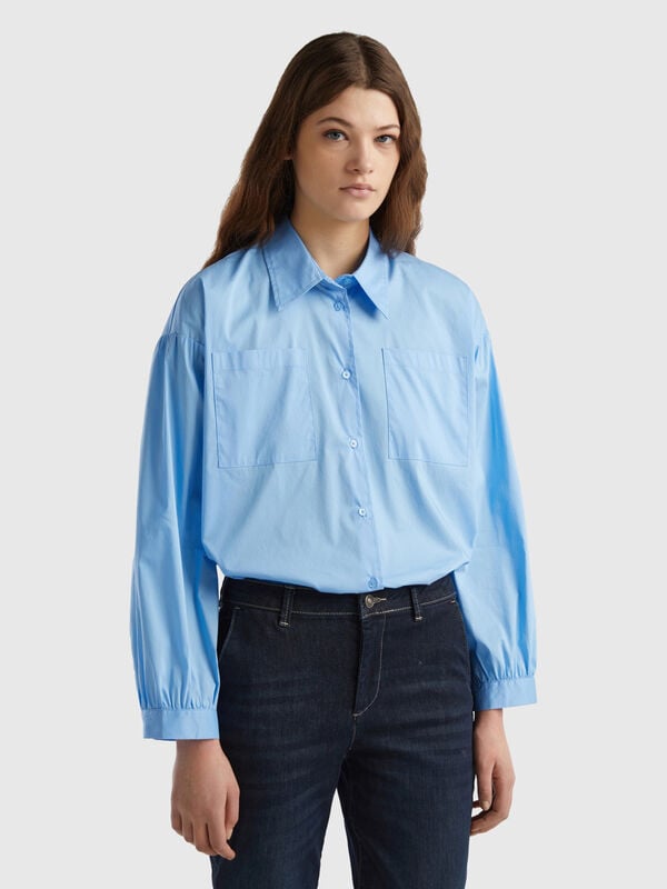 Boxy fit balloon sleeve shirt Women