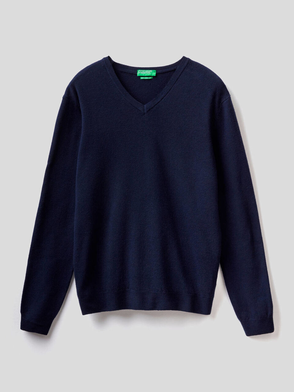 V-neck sweater in pure virgin wool image number null