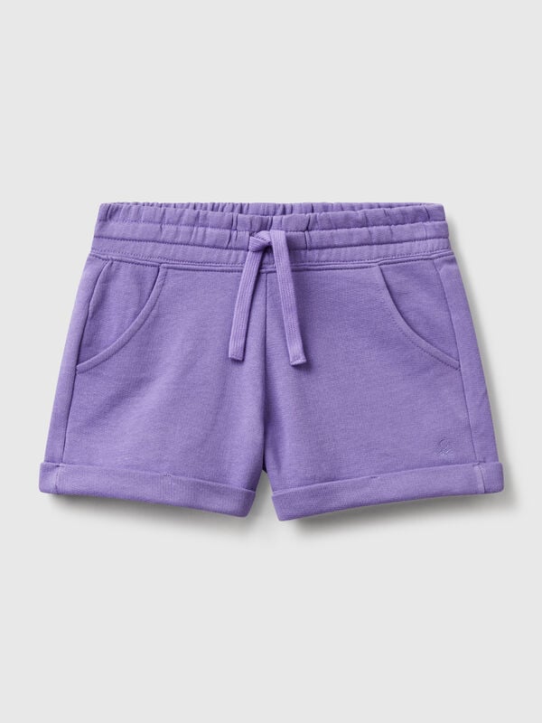 100% cotton fleece shorts Junior Girl