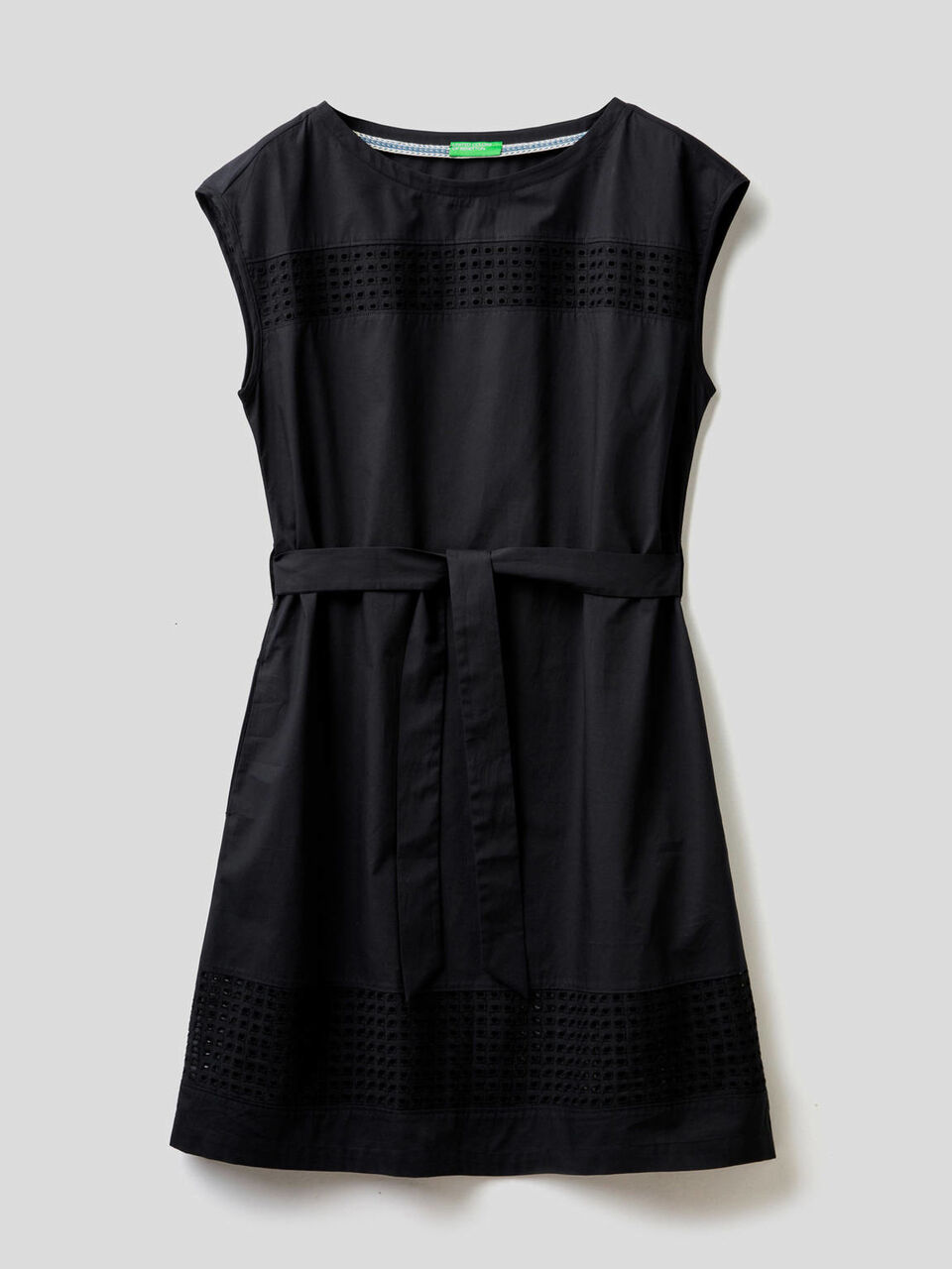 Cotton dress with embroidered inserts image number 1
