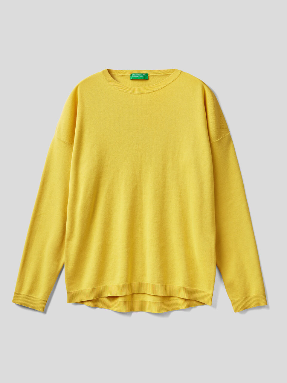 Cotton sweater with round neck image number 1