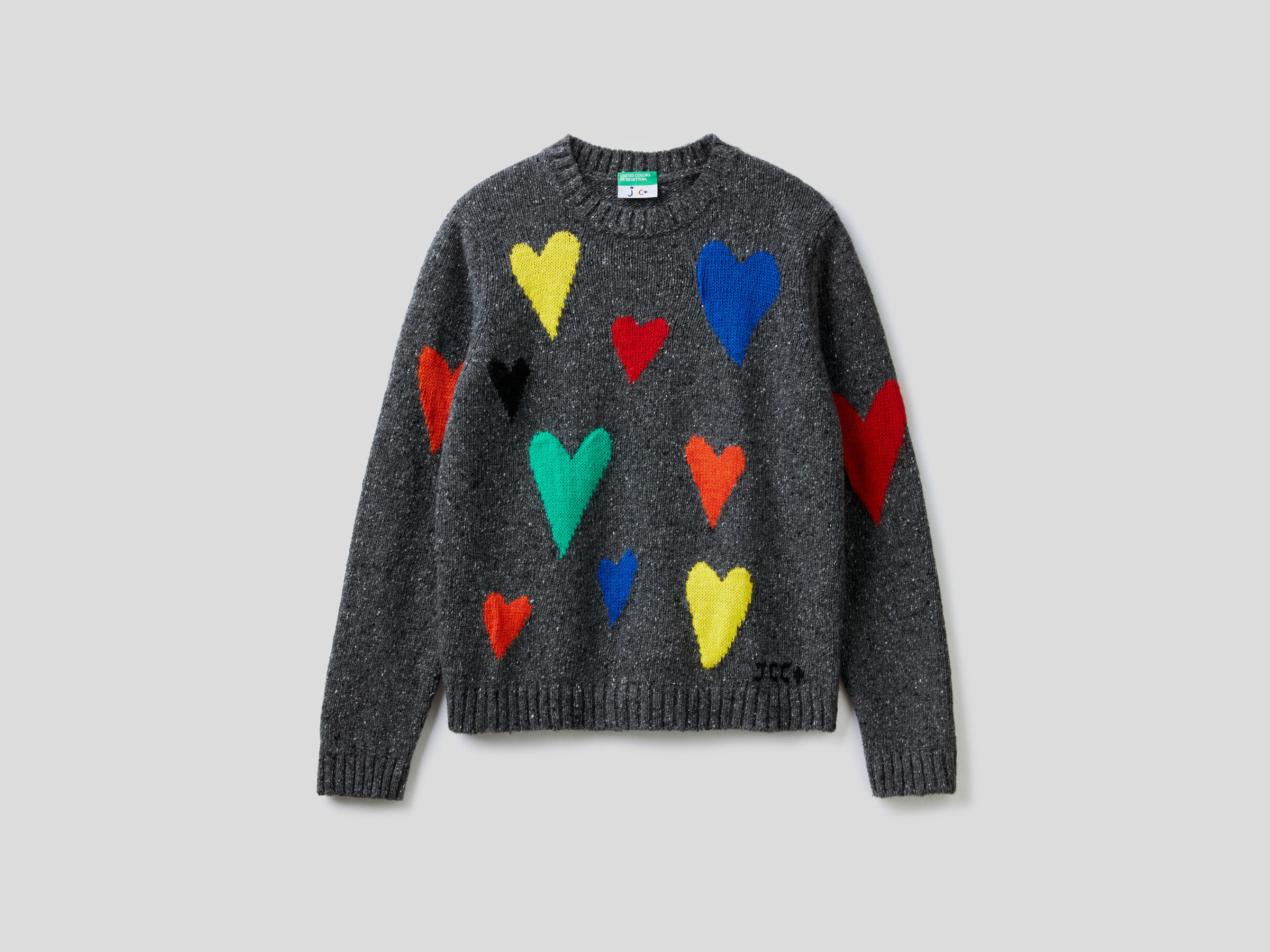 JCCxUCB sweater with hearts image number 5