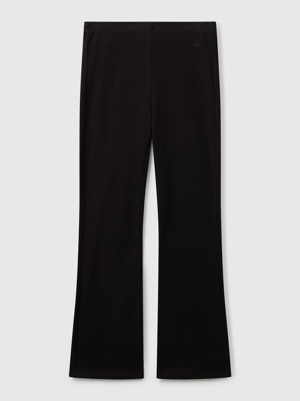 Flared leggings in stretch cotton Junior Girl