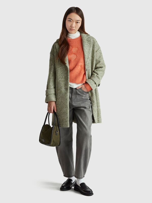 Cotton blend coat Women