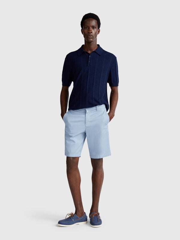 Chino bermudas in stretch cotton Men