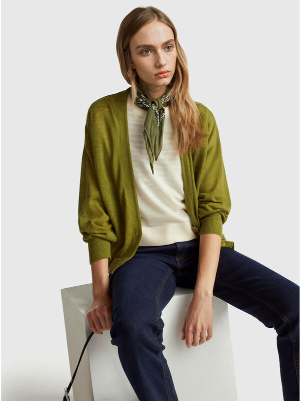 Light cardigan in alpaca blend Women
