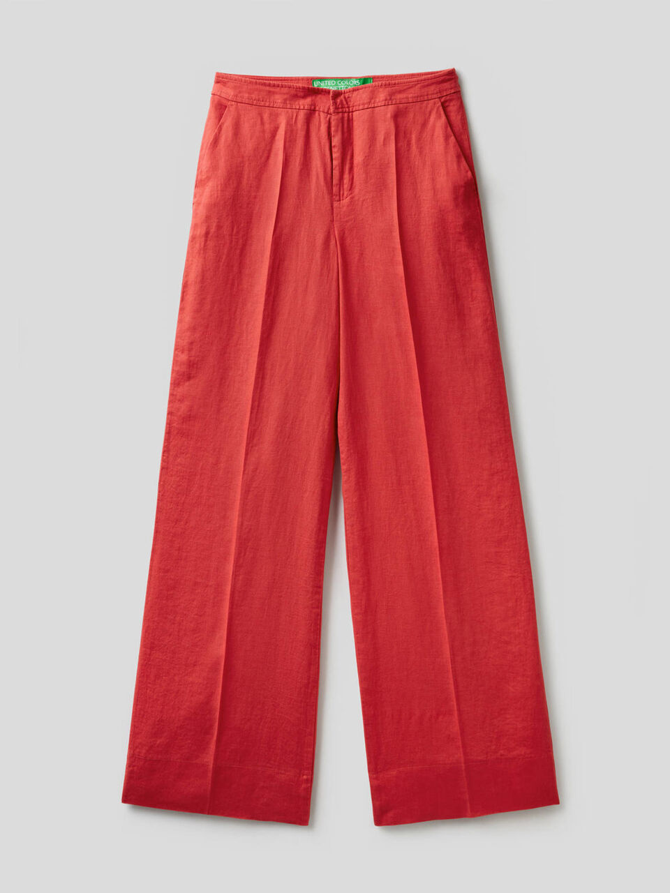 Palazzo trousers in 100% linen image number null