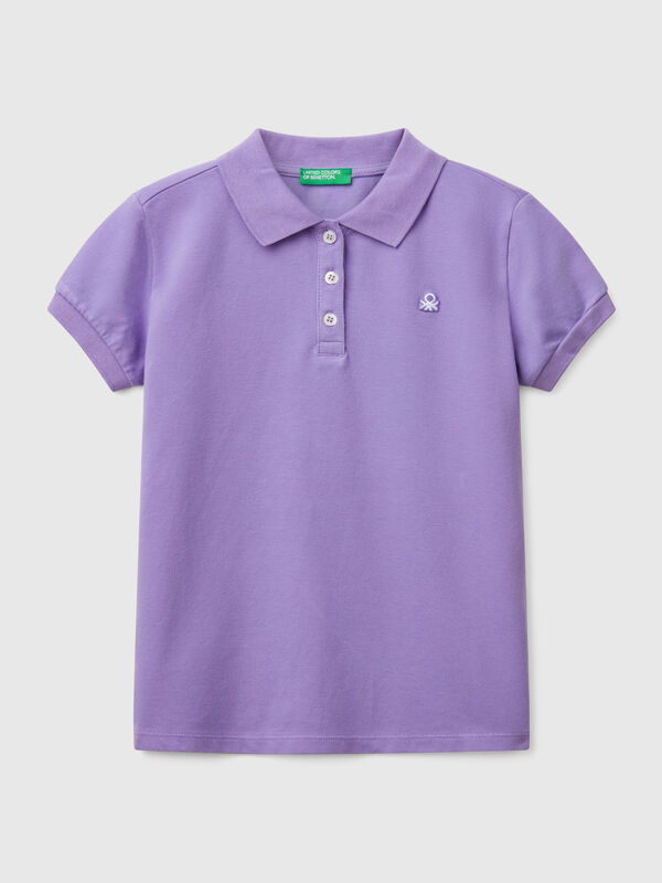 Short sleeve polo in cotton Junior Girl