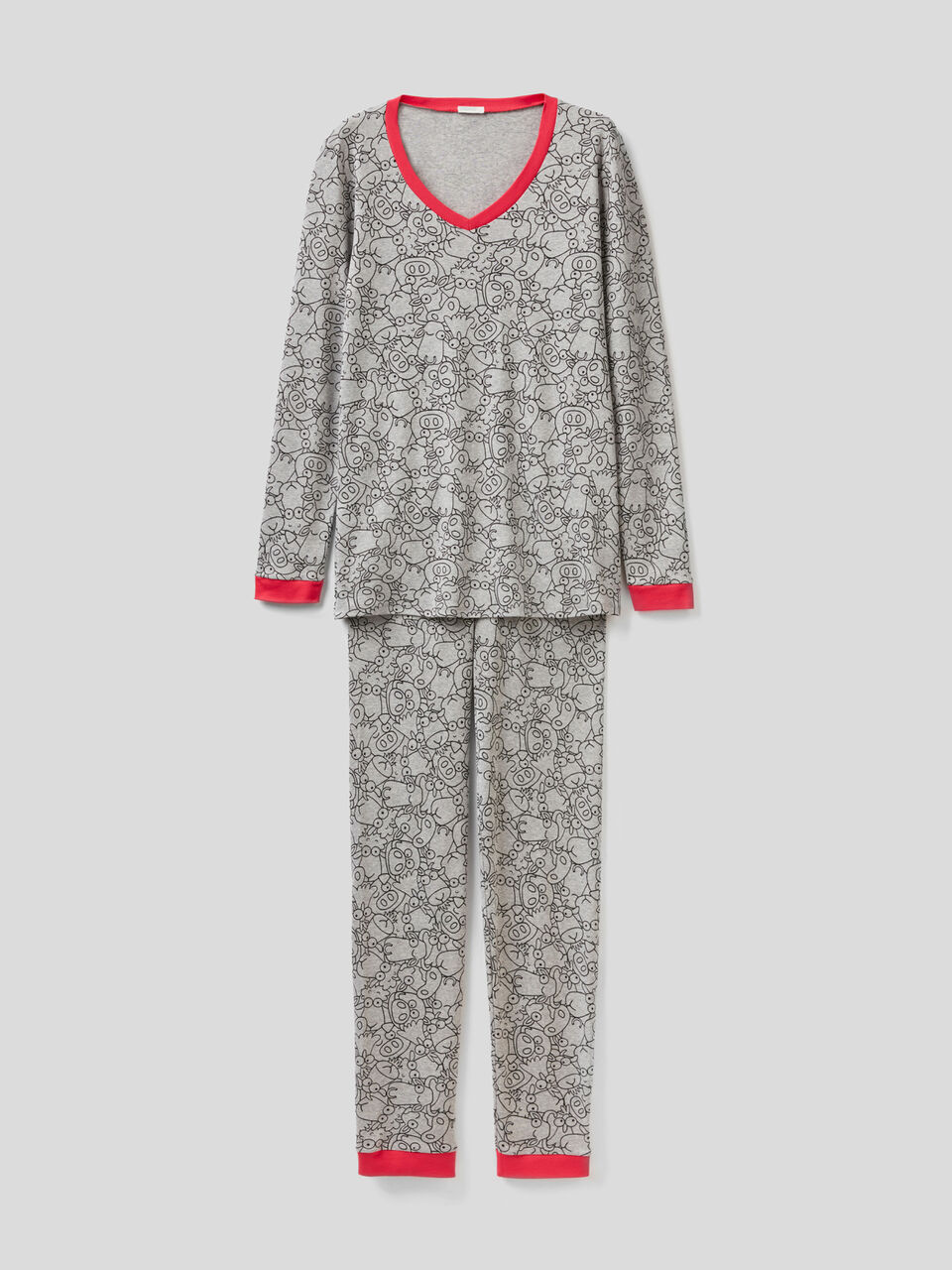 Patterned 100% cotton pyjamas image number 1