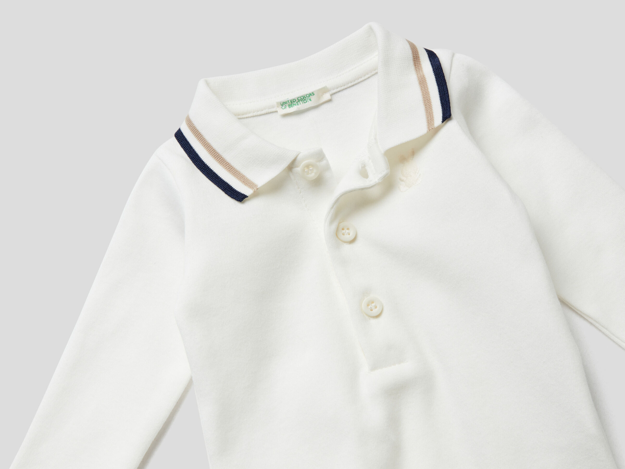 100% cotton polo bodysuit image number 2