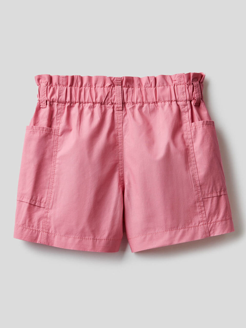 Paper bag shorts in 100% cotton image number 2