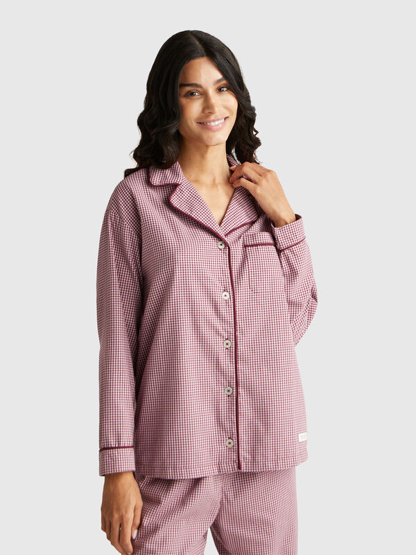 Check pyjama jacket Women