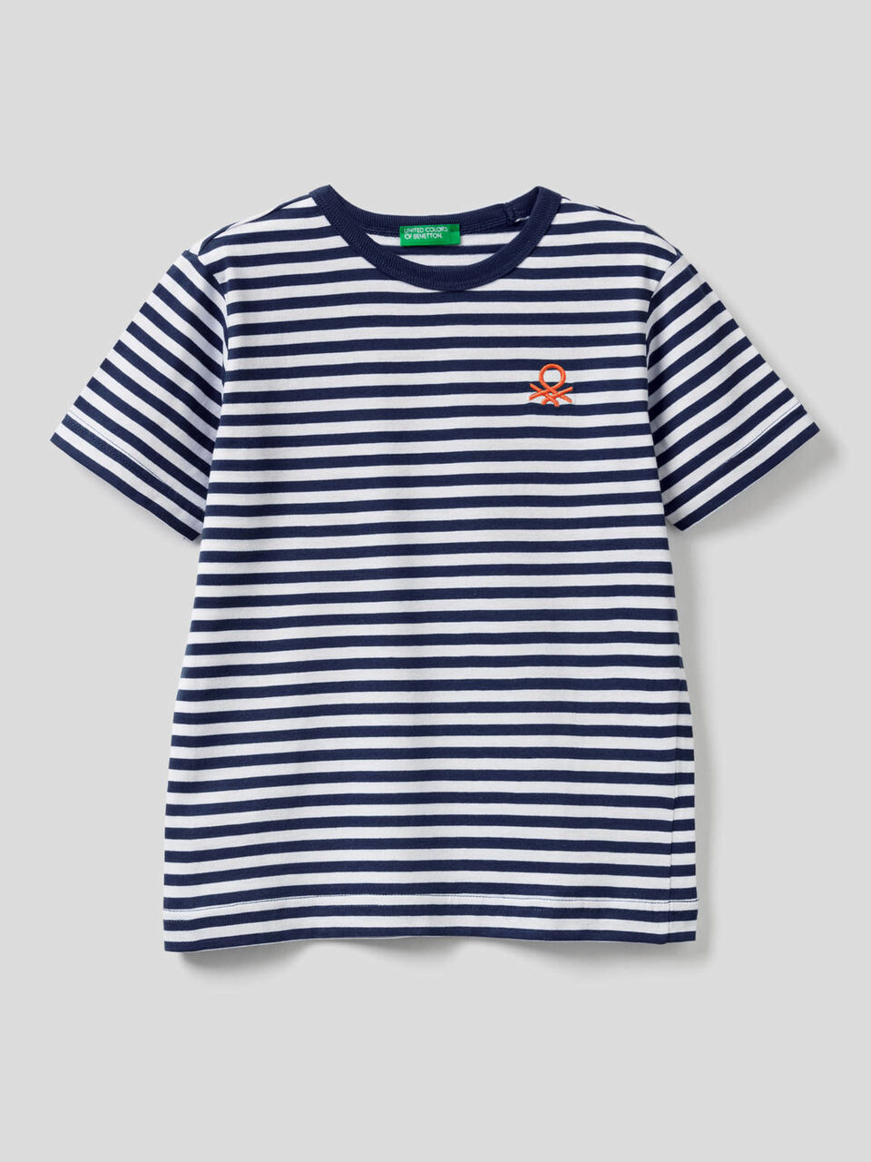 Striped t-shirt in 100% cotton image number null